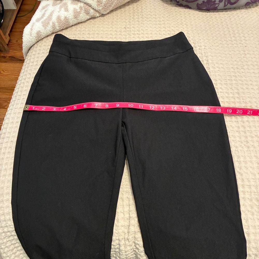 Chico's So Slimming Capri Pants XS black stretch pull-on resort coastal - Picture 7 of 9